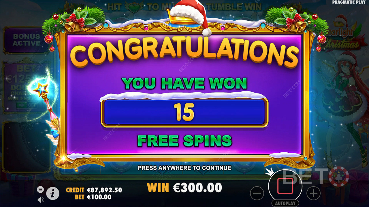 15 Free Spins is a high enough number to get several huge wins