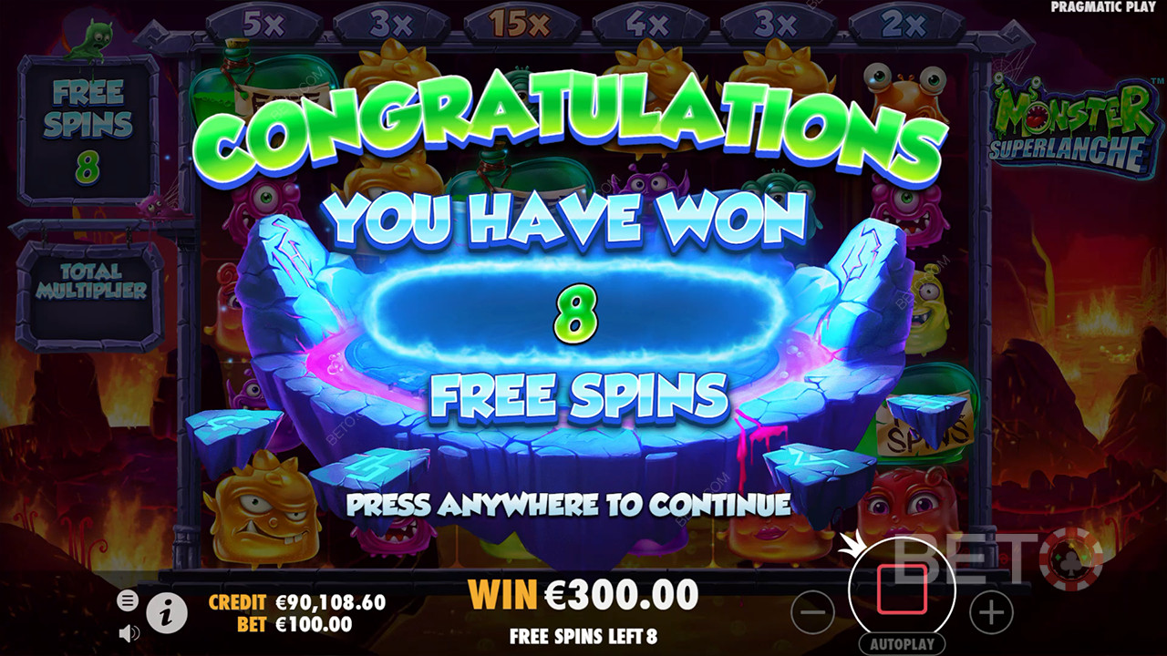 Win 5,000x Your bet in the Monster Superlanche Slot!