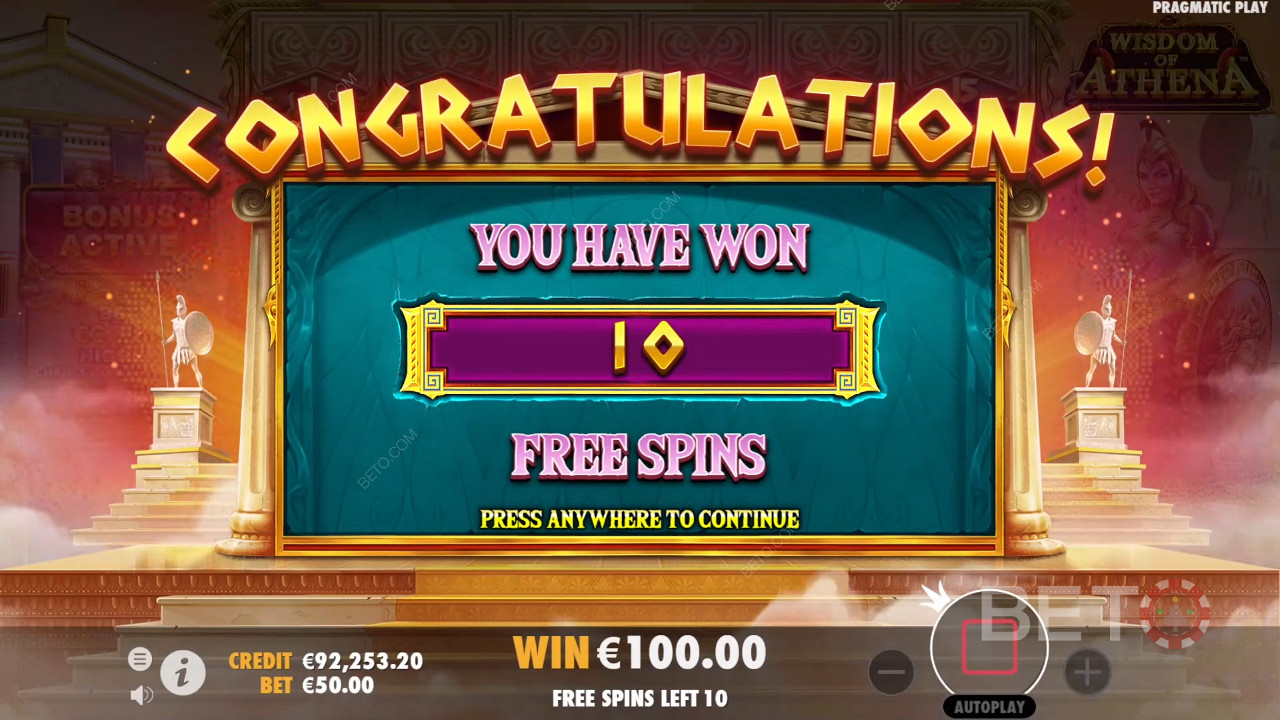 Enjoy 10 Free Spins and also extend them by landing Scatters