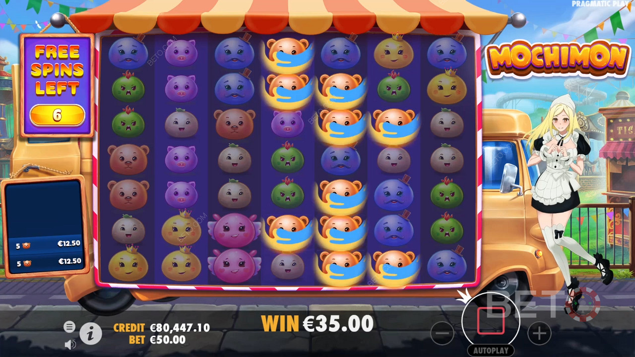 Multipliers are persistent during the Free Spins bonus round