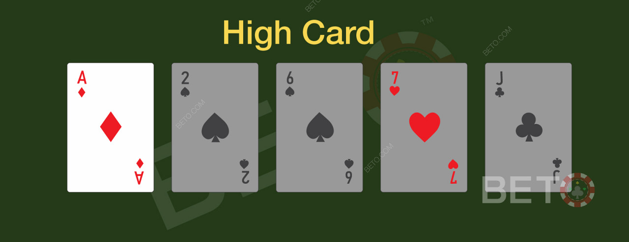 High card is the perfect hand to bluff with.