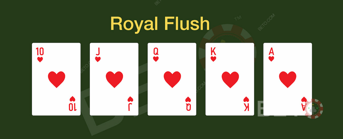 Royal flush and online poker