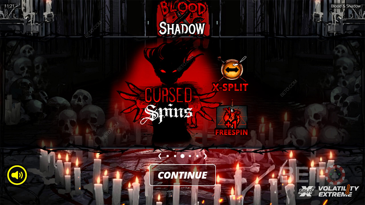 Win 6,666x Your bet in the Blood and Shadow Video Slot!