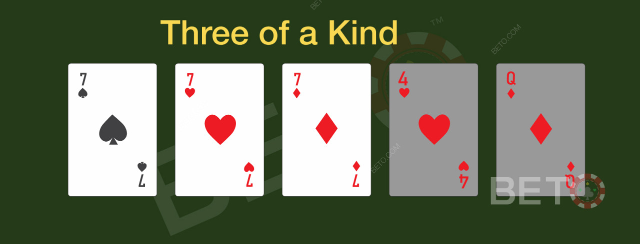 Three of a kind in online poker