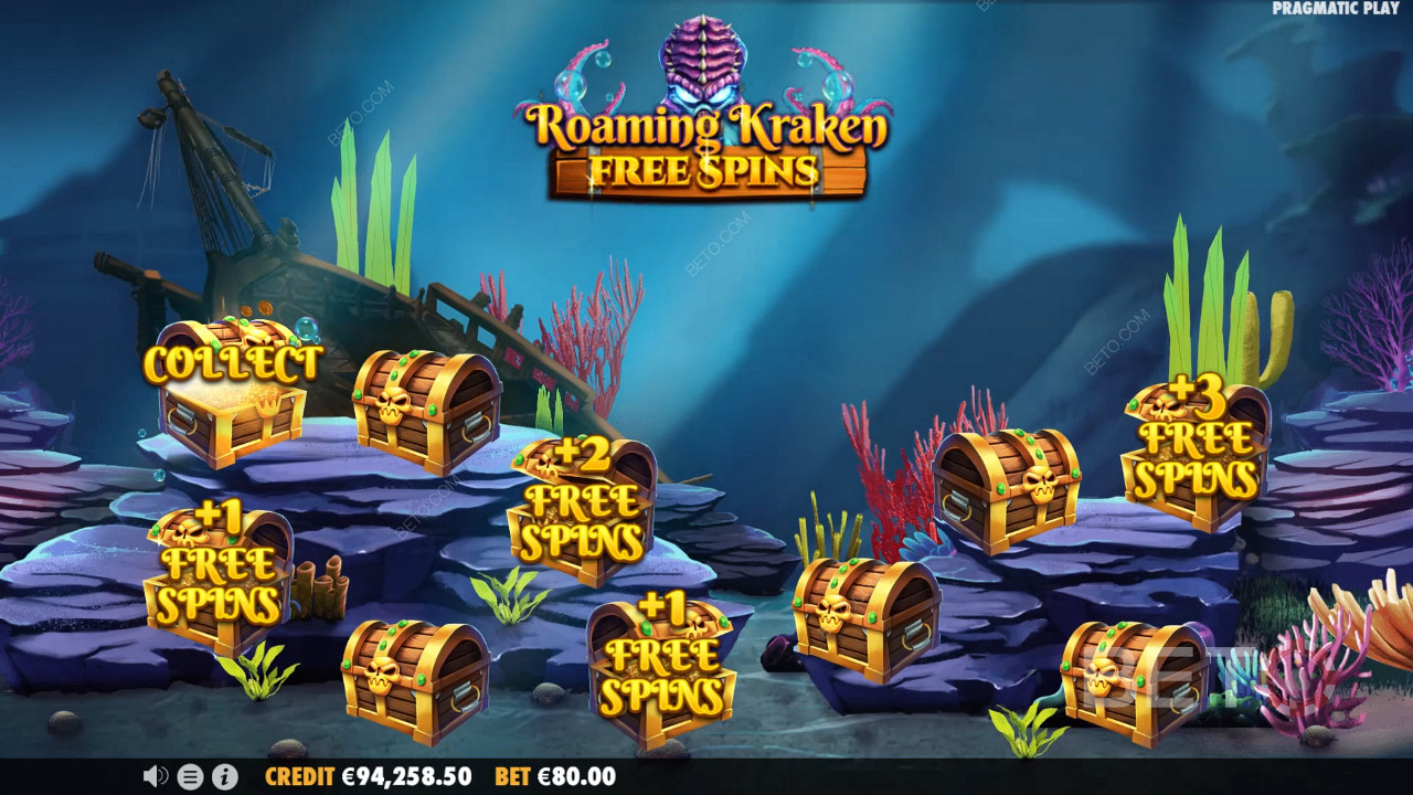 Reveal the number of Free Spins you will pay by picking a few chests