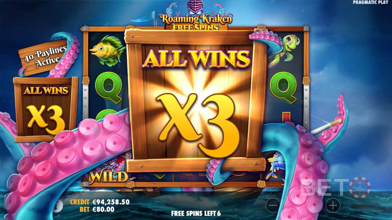 All wins are boosted by a Win Multiplier in the Free Spins