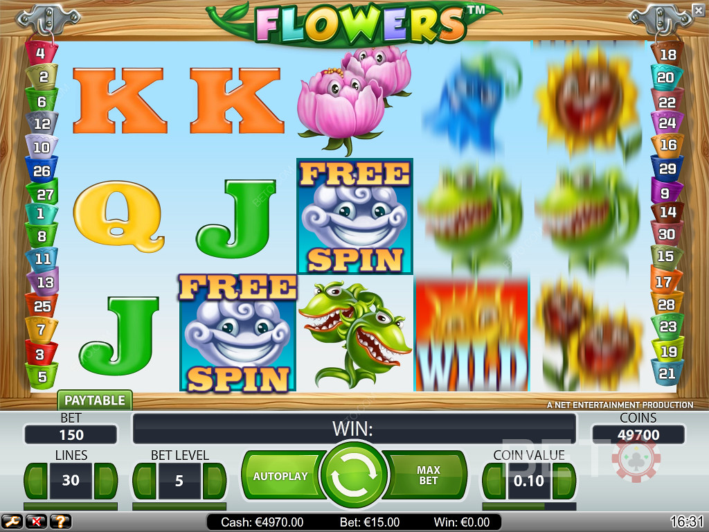 Waiting for More Scatters to Trigger Free Spins in Flowers