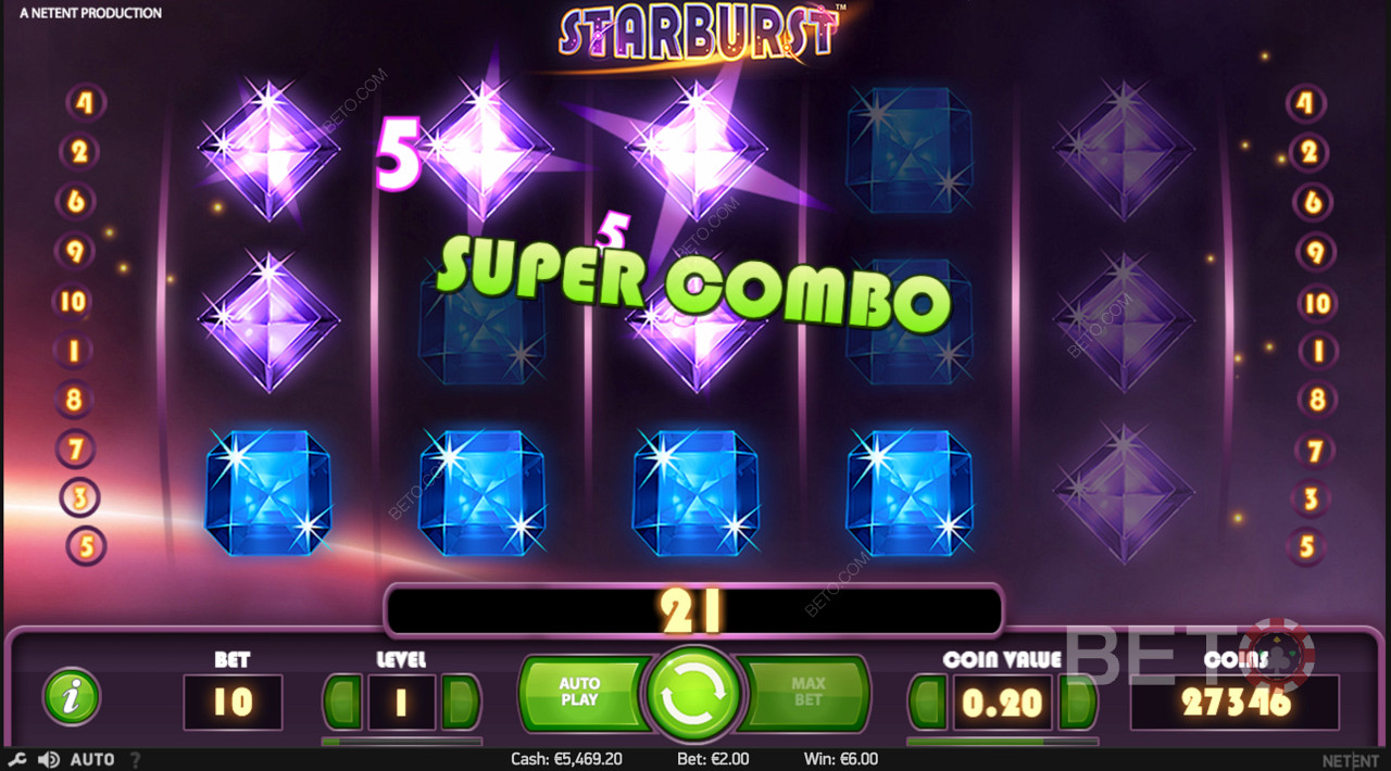 Starburst中的Super Combi被触发！