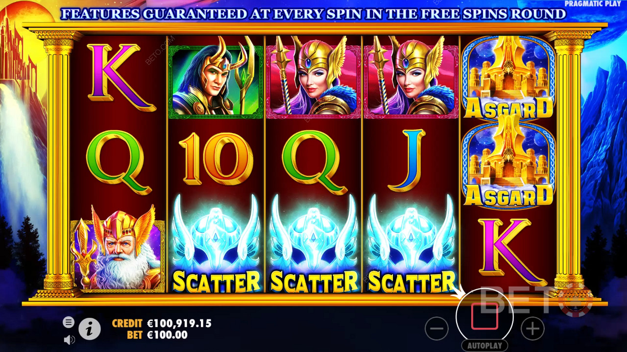 Land 3 Scatters on the middle reels to trigger the Free Spins bonus game