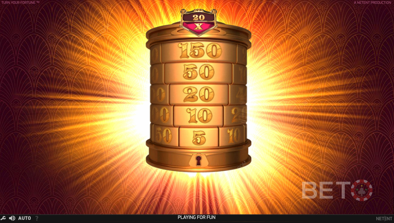 The signature Golden Win Cylinder in Turn Your Fortune