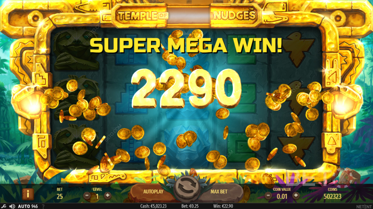 Super Mega Win in Temple of Nudges