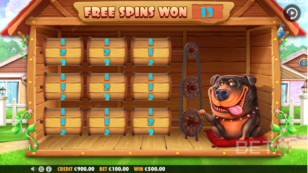 The Special Free Spin round in The Dog House