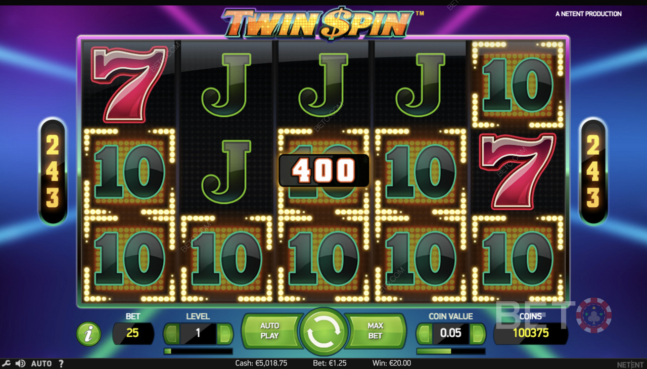 Hitting a Jackpot in Twin Spin