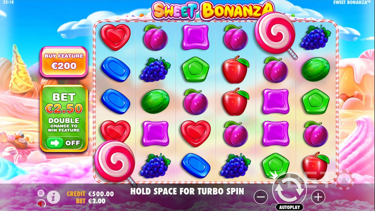 Sweet bonanza slot images Colorful and unique slot machine.