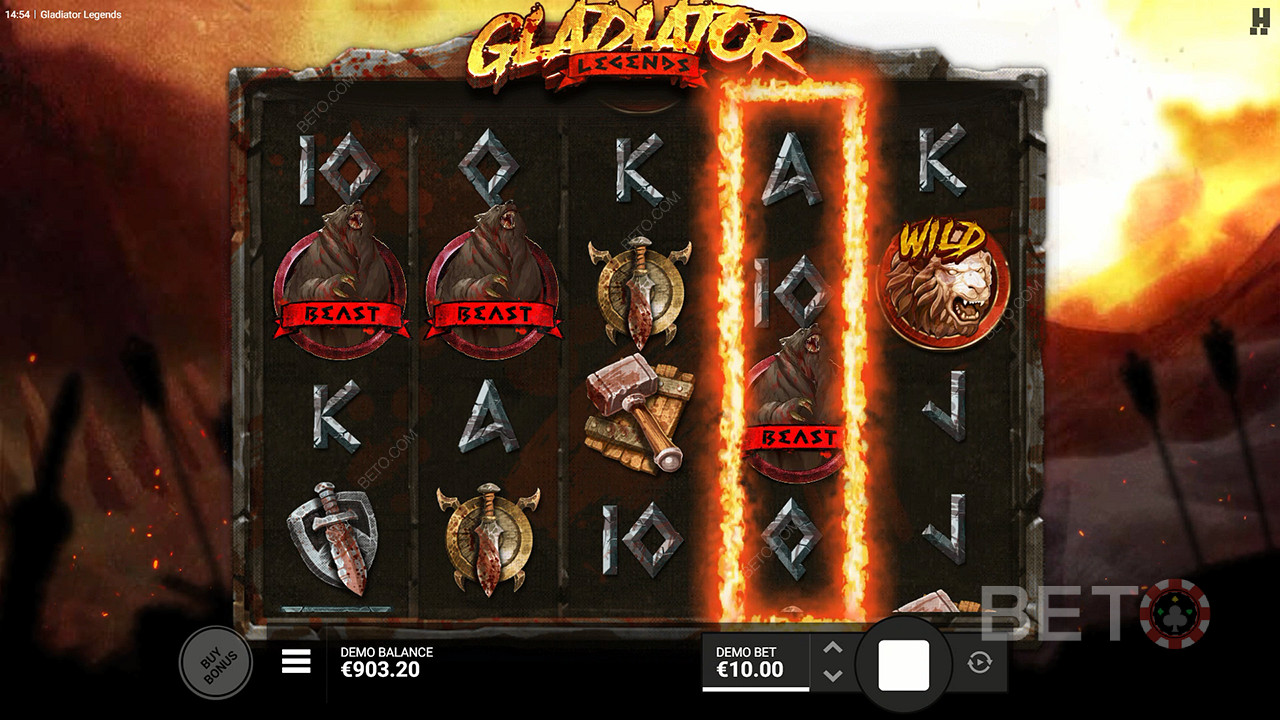 Land 3 Beast Scatters and trigger the most powerful bonus of this slot