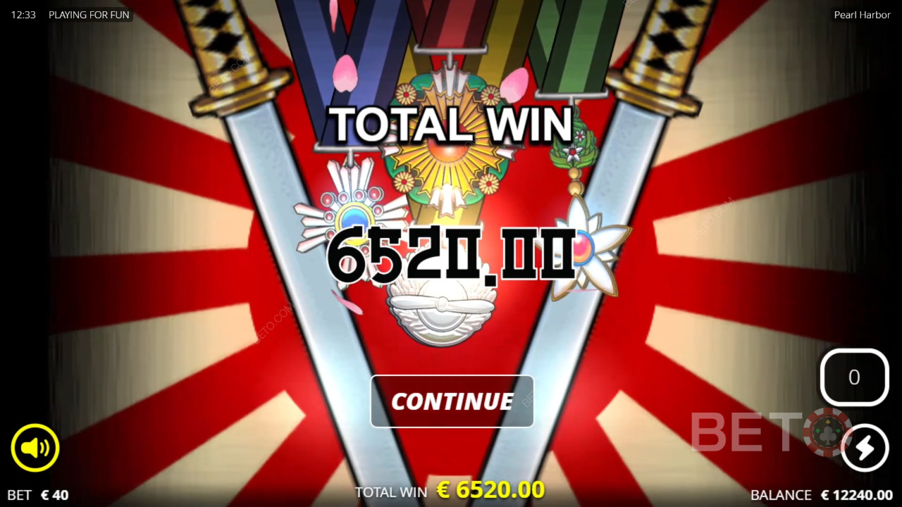 Win 41,127x Your bet in the Pearl Harbor Slot!