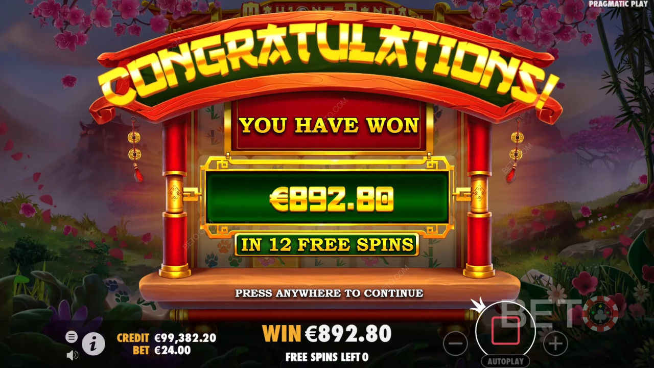 Win 5,000x Your bet in the Mahjong Panda Slot Machine!