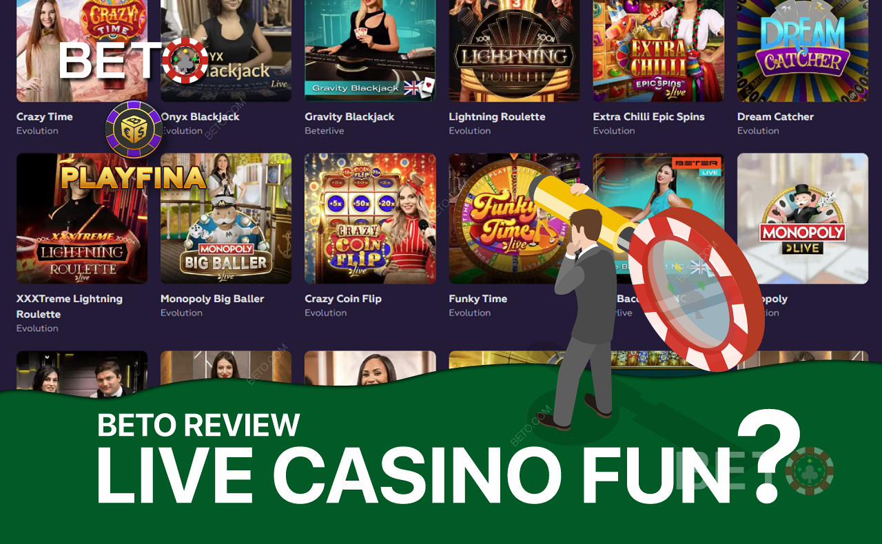 Playfina Live Casino offers a wide selection of popular dealer-games.