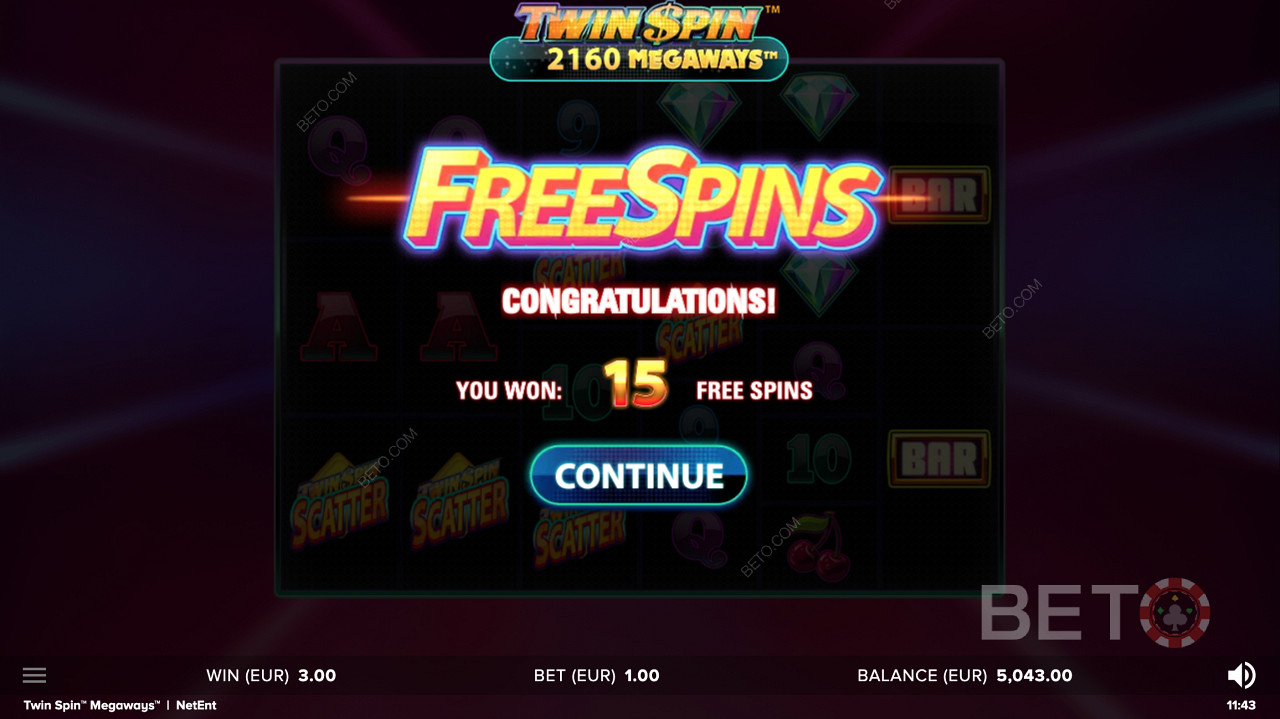 Earn free spins and bonuses to redouble your joy