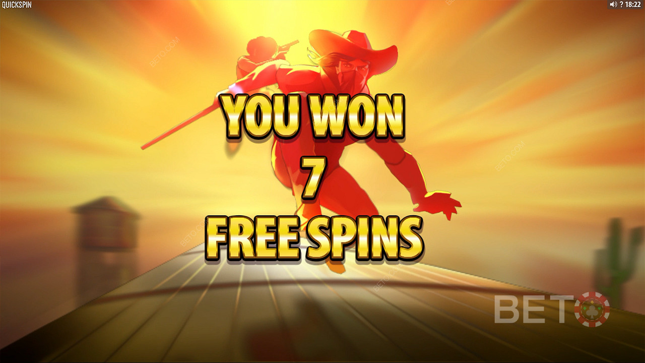 Win 7 Free Spins after landing a Wild and a Bonus symbol on the reels