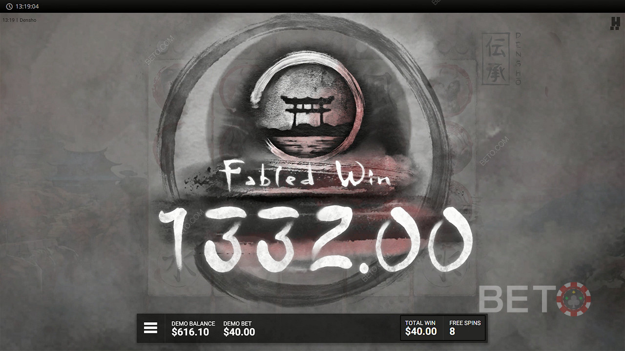 Win 10,000x Your bet in the Densho Slot Machine!
