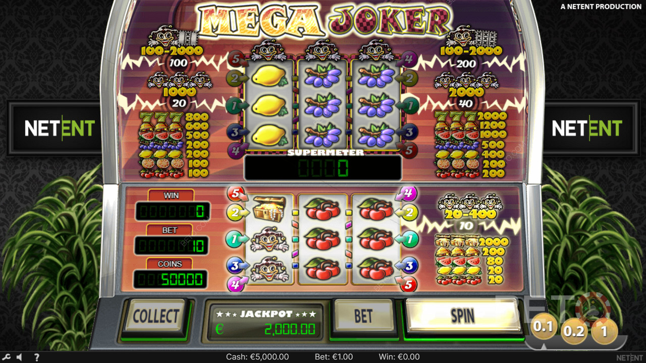 Win 2,000x of your bet in the Mega Joker Online Slot!