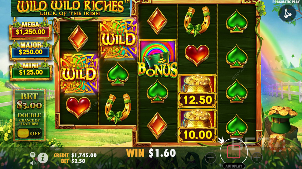 More frequent wild spins means more chances to win the bonus 