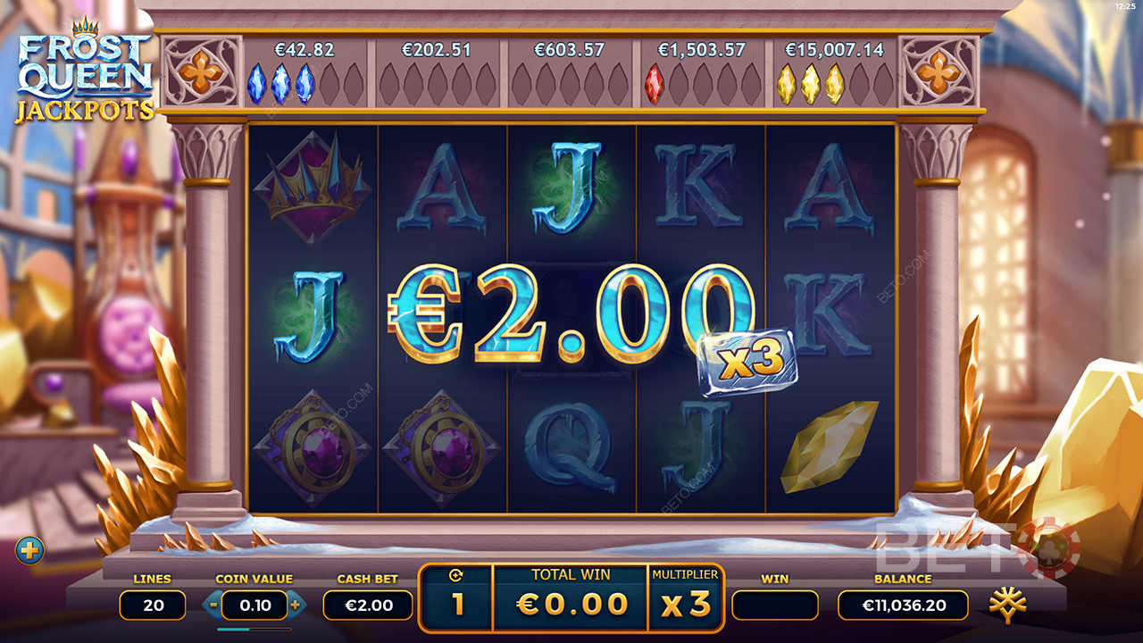 Jackpot Free Spins special feature in Frost Queen Jackpots