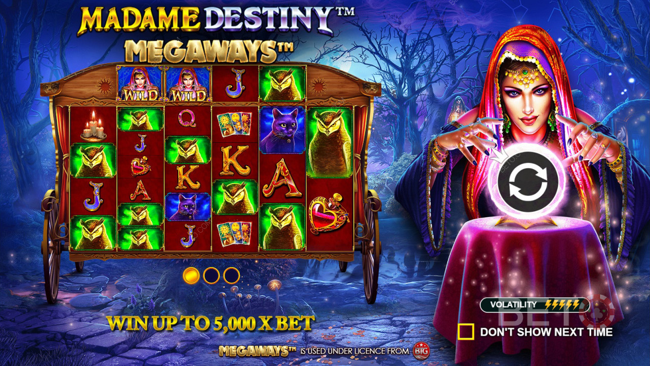 A sample gameplay picture of Madame Destiny Megaways