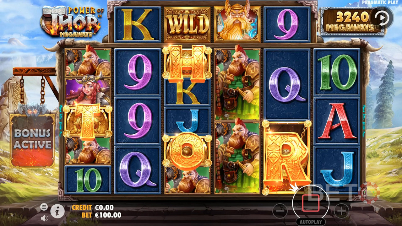 Buying the Free Spins in  Power of Thor Megaways slot online
