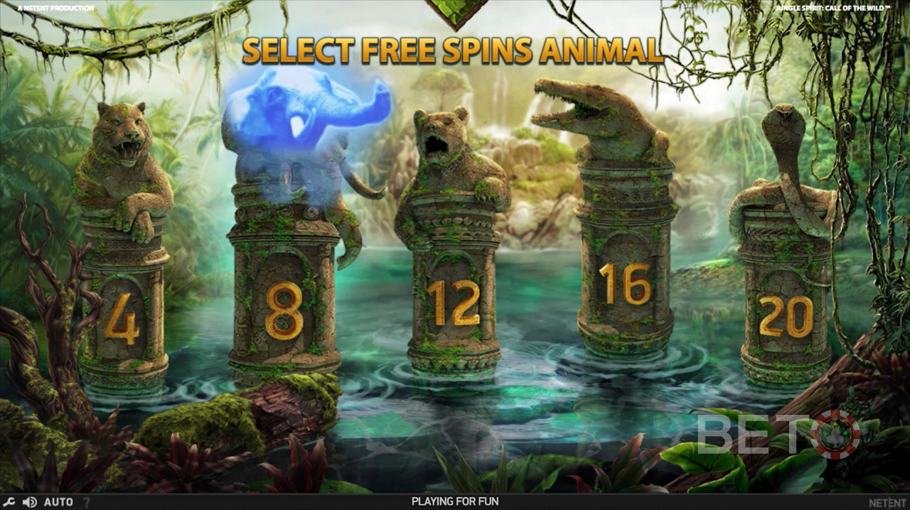 Selecting Free Spins Animal in Jungle Spirit: Call of the Wild