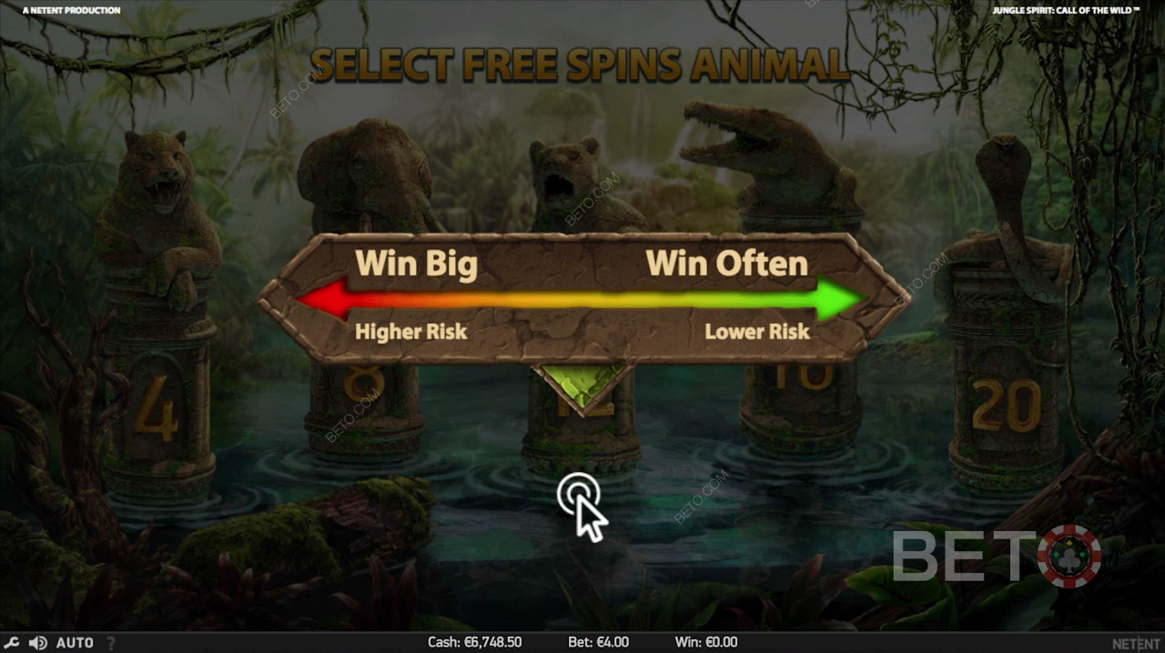 Choose the Animal During Free Spins in Jungle Spirit: Call of the Wild