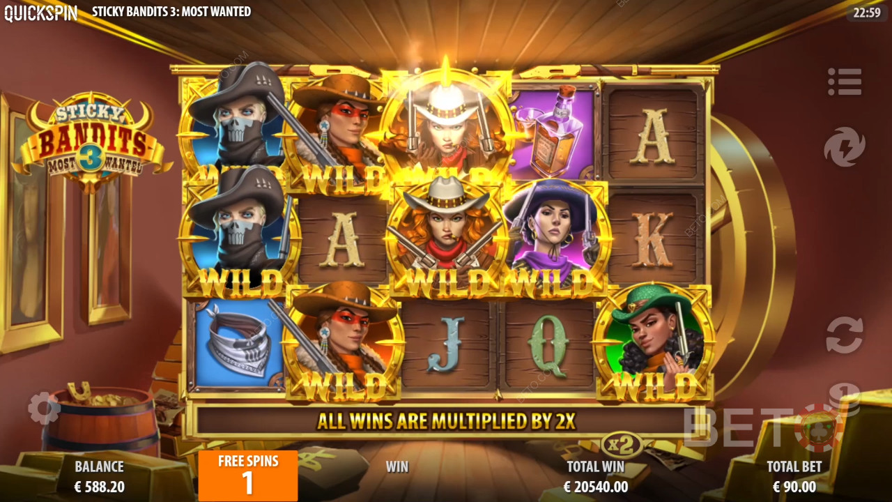 Sticky Bandits 3 Most Wanted Review by BETO Slots
