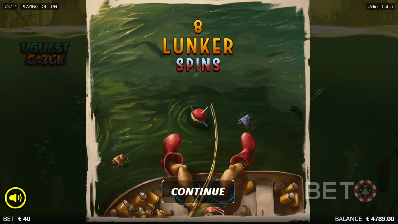 You can buy 8 Lunker Spins by paying 94x of your bet