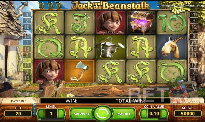 Different regular low-paying symbols in Jack and the Beanstalk
