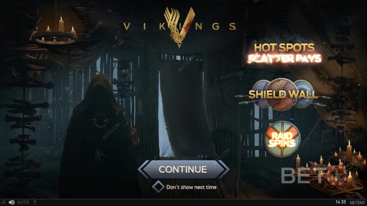 Starting Screen of Vikings Online Slot