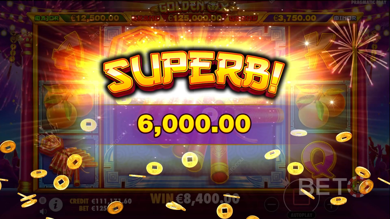 Win 1,000x Your bet in the Golden Ox Slot Machine!