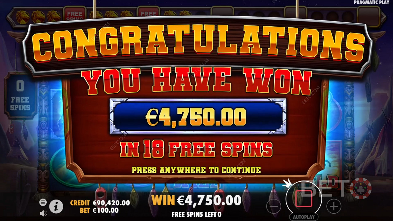 Win 5,000x Your bet in the Mustang Trail Slot Online!