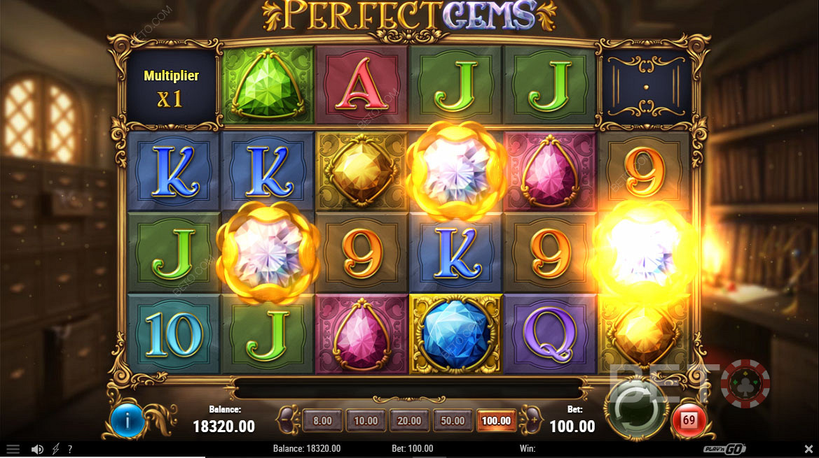  The most high-paying symbol in Perfect Gems is the round, deep-blue symbol