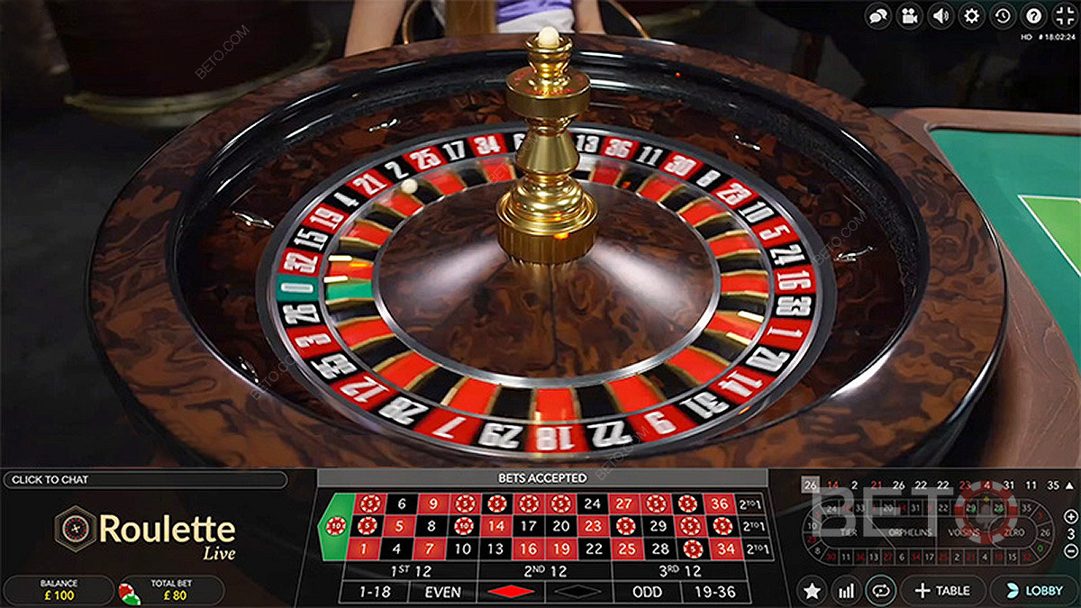 Nyd Live European Roulette, som var du på et rigtigt casino