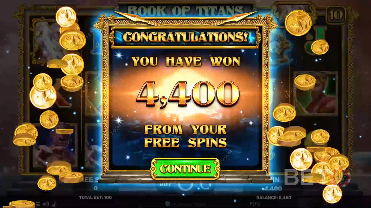 Win 1000 Your bet in the Book of Titans Slot Online!