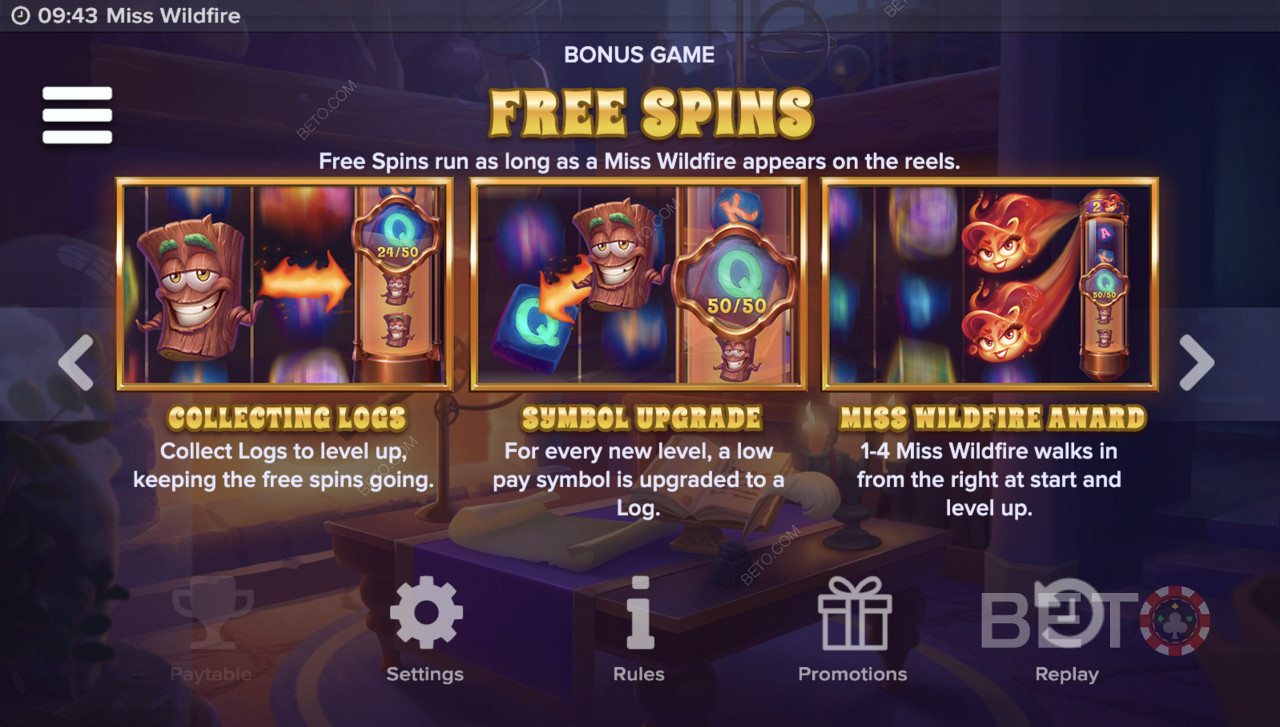 Different Free Spins in this video slot