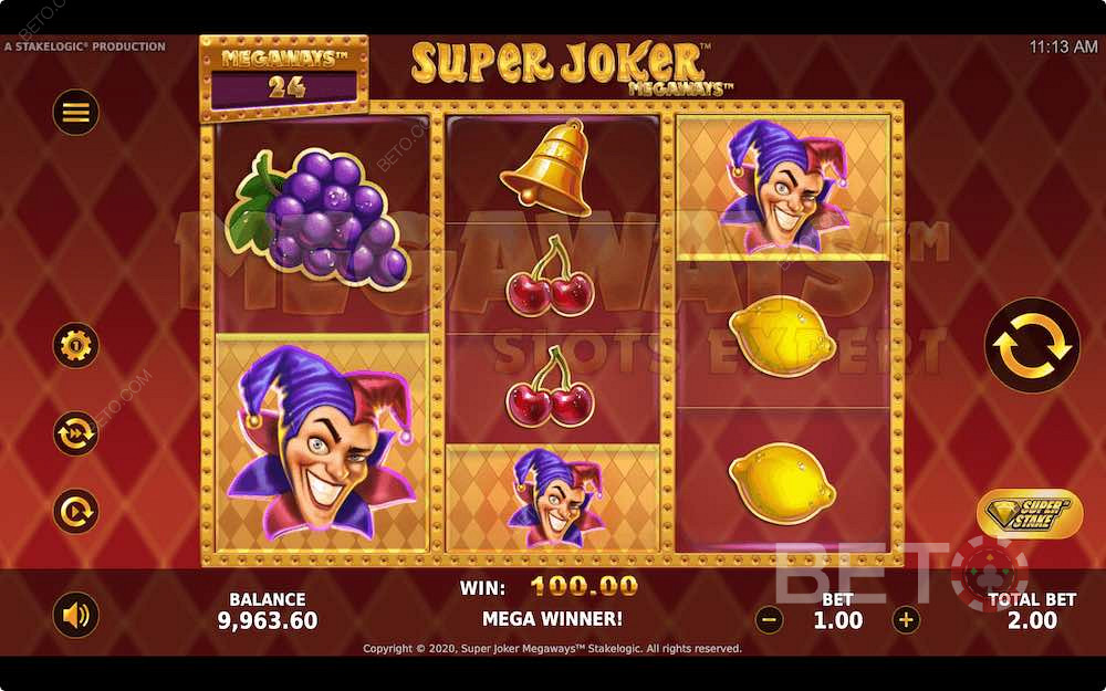 Unique Slot Structure of Super Joker Megaways