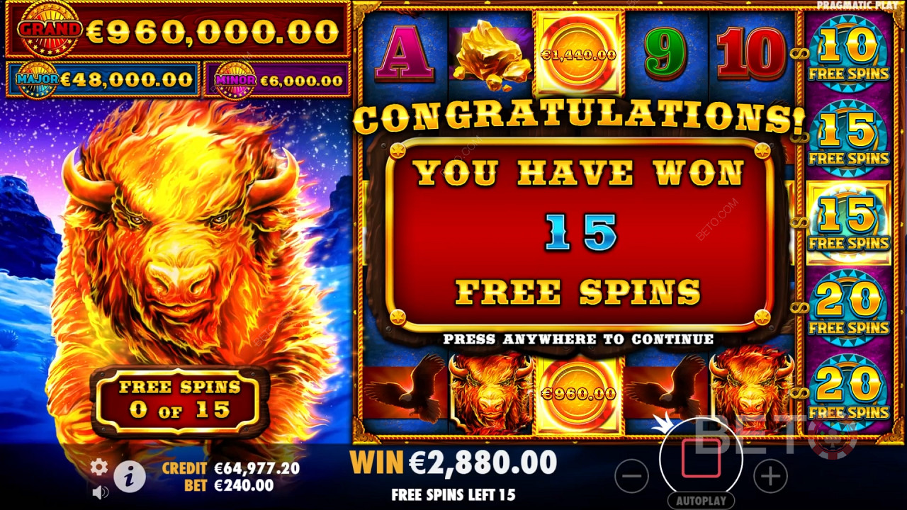 Win 4,275x Your bet in the Fire Stampede Video Slot!
