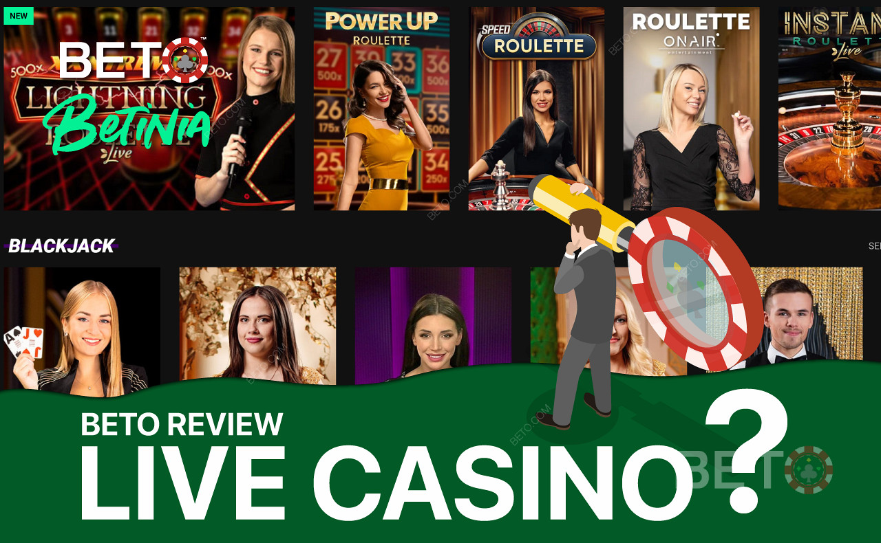 Enjoy an amazing collection of live casino games