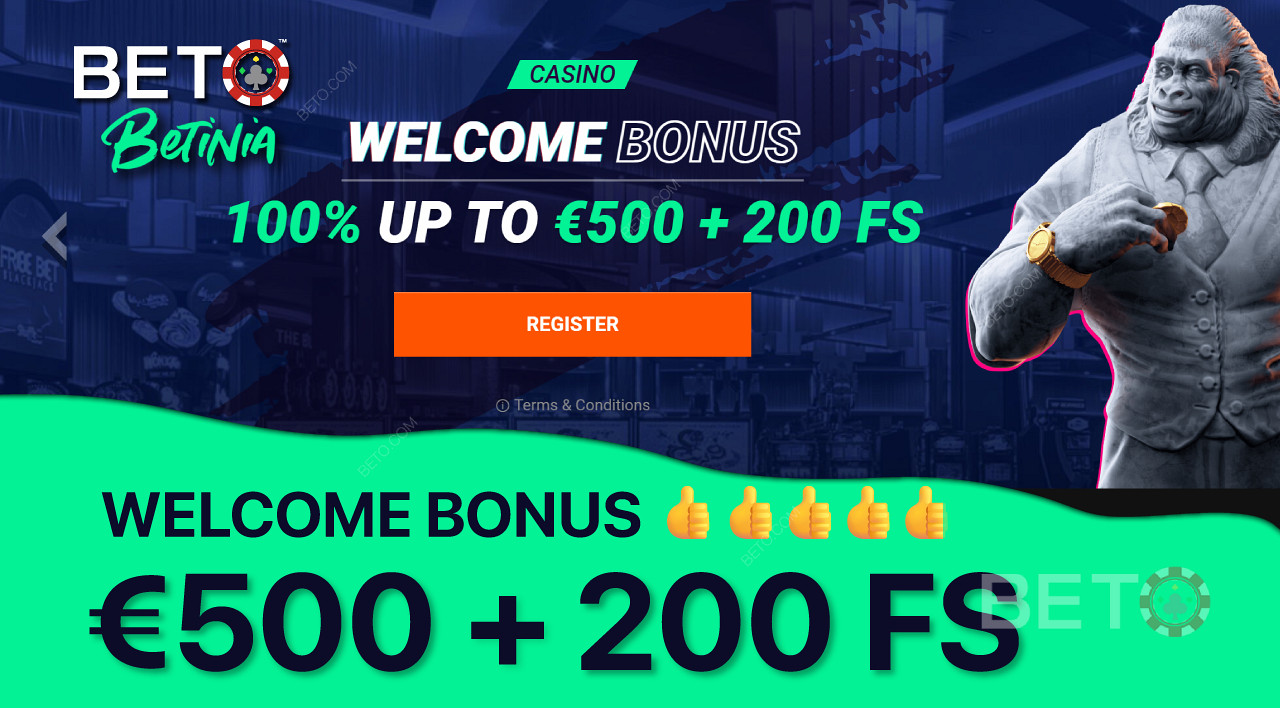 Get a 100% Welcome Bonus and 200 Free Spins by making the minimum deposit