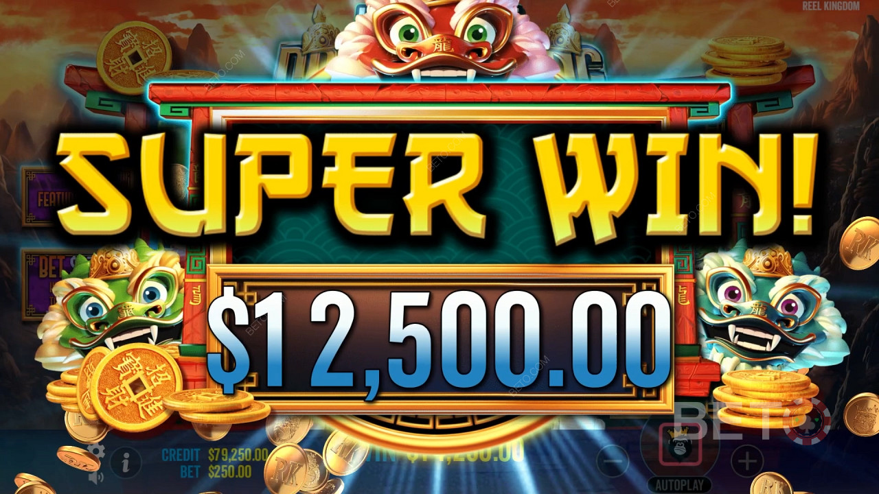 Win 5,000x of your bet in the Year of the Dragon King Slot!