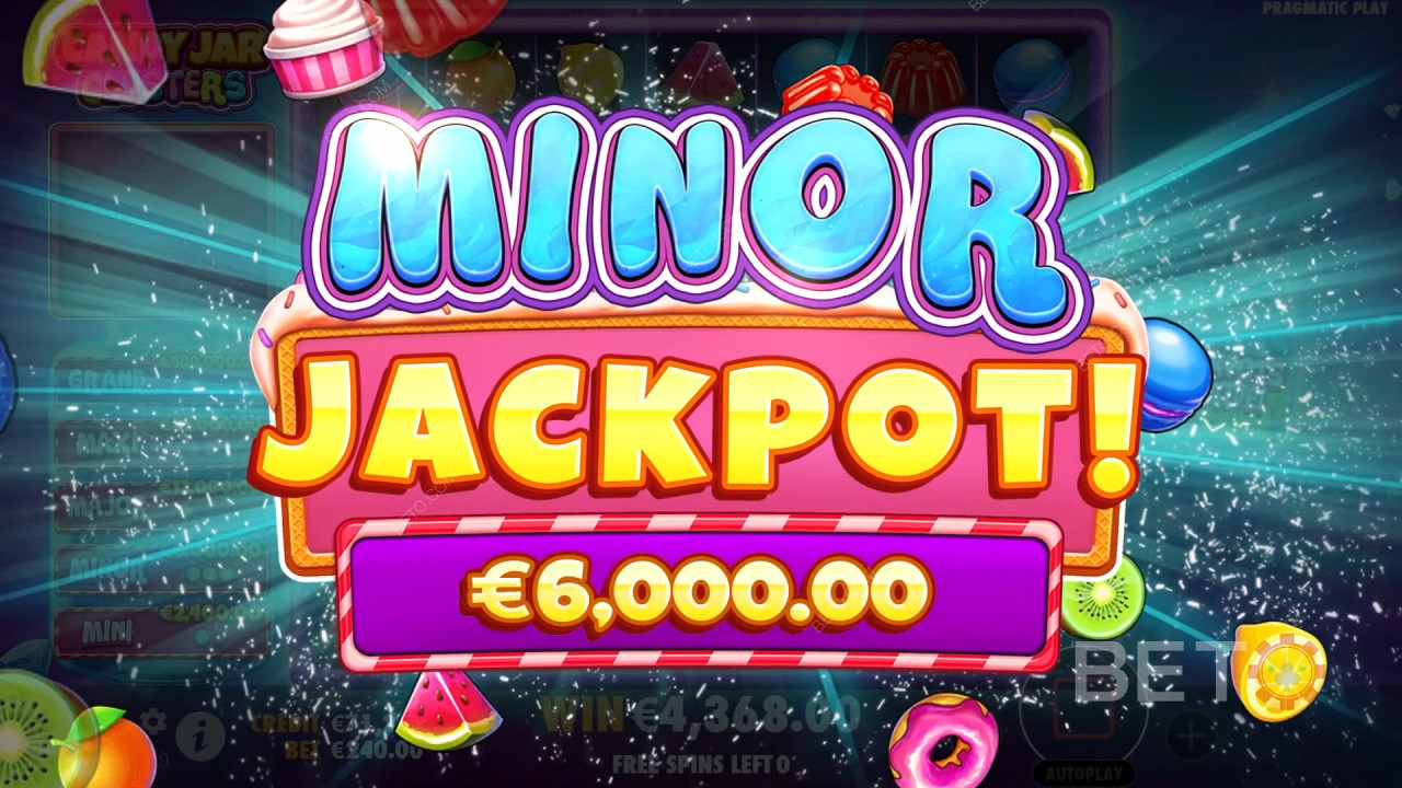 Win 10,000x Your bet in the Candy Jar Clusters Slot Machine!