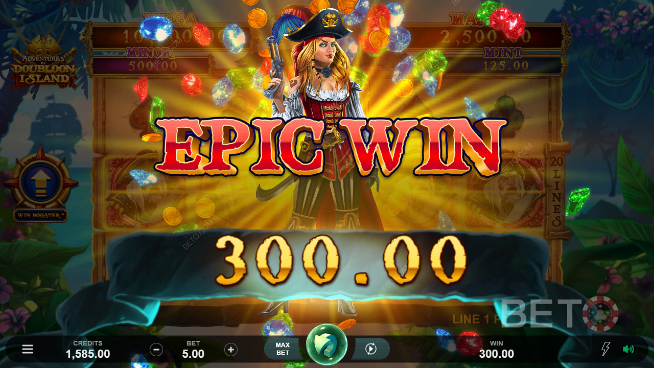 Landing an Epic Win in Adventures Of Doubloon Island