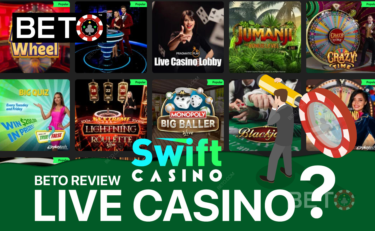 Swift Casino offers you the opportunity to enjoy live casino games
